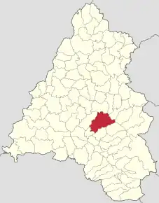 Localizare în cadrul județului