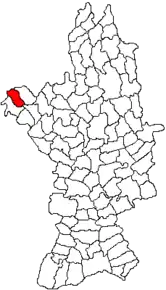 Amplasarea în cadrul județului