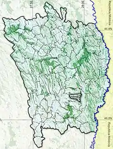 Amplasarea în cadrul județului