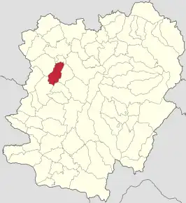 Poziția localității Calina