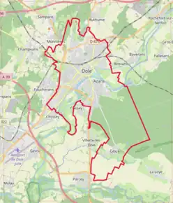 Poziția localității Dole