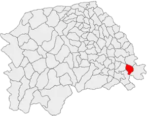 Amplasarea în cadrul județului