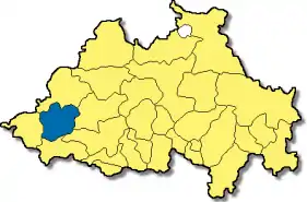 Poziția  Dollnstein pe harta districtului Eichstätt