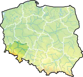 Poziția localității Voievodatul Silezia Inferioară (Województwo dolnośląskie)