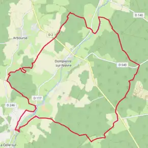 Poziția localității Dompierre-sur-Nièvre