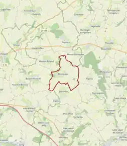 Poziția localității Domqueur