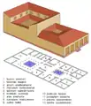 Planul și macheta unei vile de tip pompeian