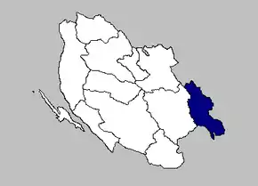 Poziția localității Donji Lapac