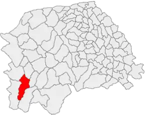 Amplasarea în cadrul județului