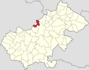 Localizare în cadrul județului