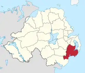 Poziția regiunii Down District