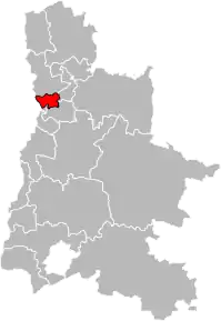 Poziția localității Cantonul Valence-1