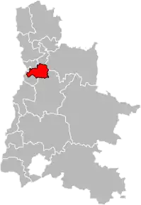 Poziția localității Cantonul Valence-2