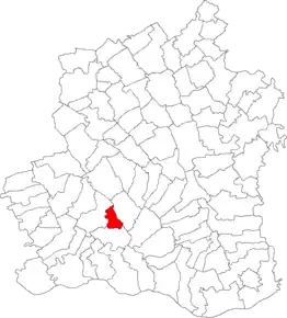 Amplasarea în cadrul județului