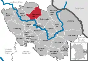 Poziția localității Drachselsried