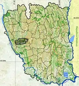 Amplasarea în cadrul județului



		
Localizarea comunei pe harta României