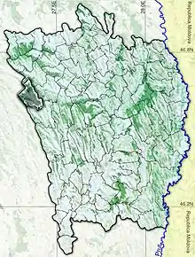 Amplasarea în cadrul județului