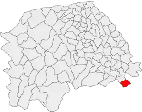 Amplasarea în cadrul județului