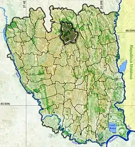 Amplasarea în cadrul județului
Localizarea comunei pe harta României