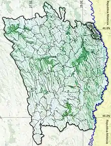 Amplasarea în cadrul județului