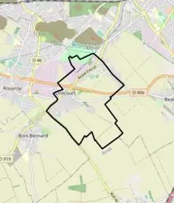 Poziția localității Drocourt