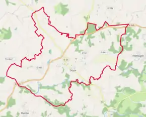 Poziția localității Droux