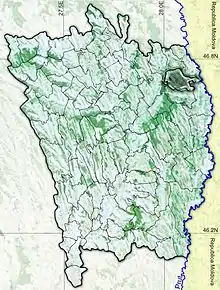 Amplasarea în cadrul județului