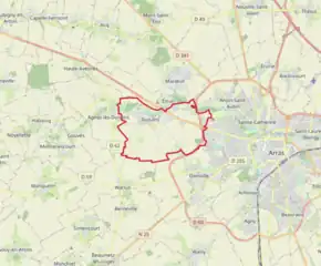 Poziția localității Duisans