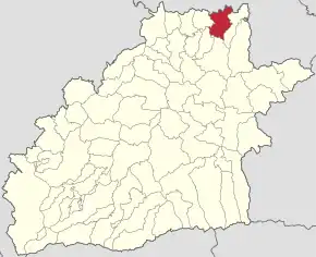 Localizarea în cadrul județului