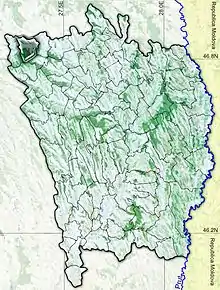 Amplasarea în cadrul județului