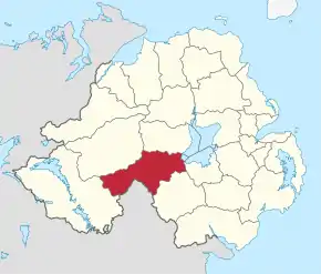 Poziția regiunii Dungannon and South Tyrone Borough