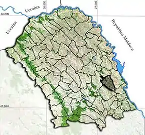 Amplasarea în cadrul județului