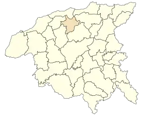 Localizarea comunei în cadrul provinciei