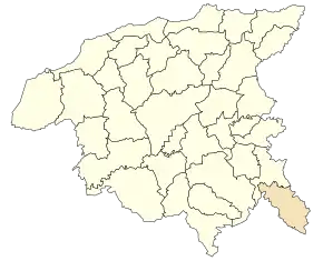 Localizarea comunei în cadrul provinciei