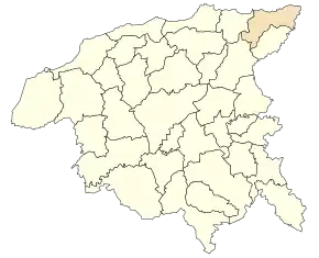 Localizarea comunei în cadrul provinciei