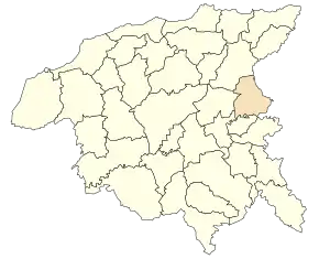 Localizarea comunei în cadrul provinciei