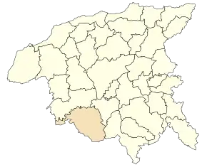 Localizarea comunei în cadrul provinciei