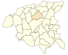 Localizarea comunei în cadrul provinciei