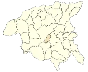 Localizarea comunei în cadrul provinciei