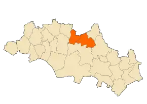 Localizarea districtului în cadrul provinciei