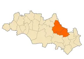 Localizarea districtului în cadrul provinciei