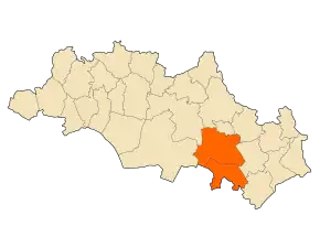Localizarea districtului în cadrul provinciei