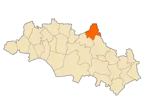 Localizarea districtului în cadrul provinciei