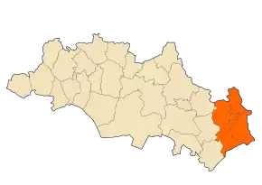 Localizarea districtului în cadrul provinciei