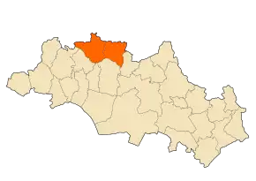 Localizarea districtului în cadrul provinciei