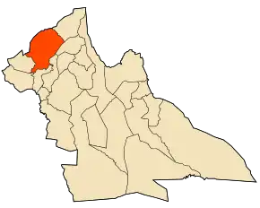 Localizarea comunei în cadrul provinciei