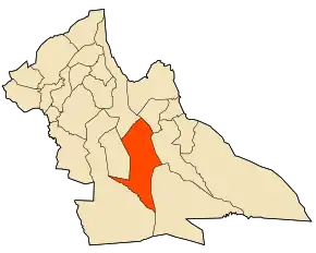 Localizarea comunei în cadrul provinciei