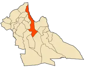 Localizarea comunei în cadrul provinciei