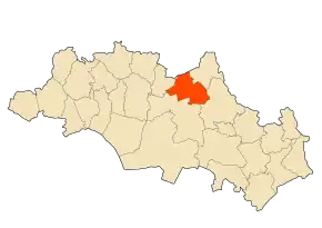 Localizarea comunei în cadrul provinciei