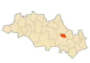 Localizarea comunei în cadrul provinciei